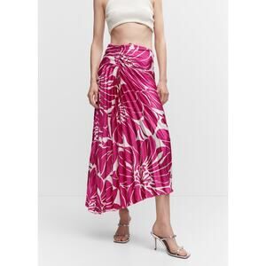 NWT Mango Fresia Skirt Pink/White Sz 2